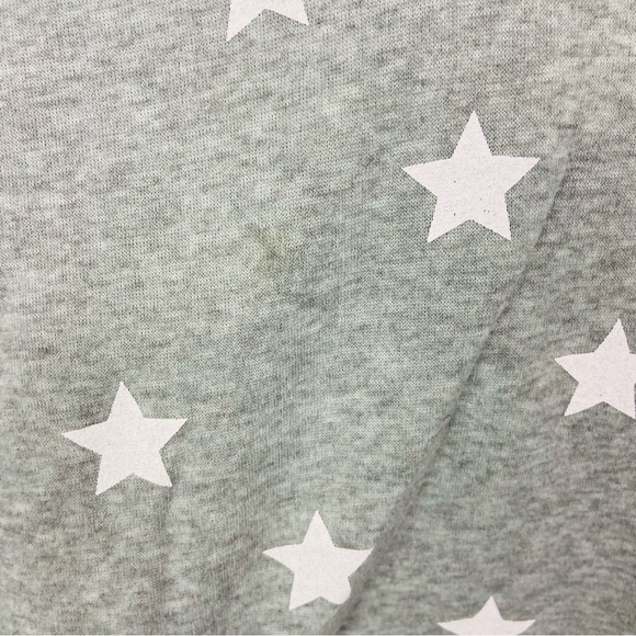 Unbranded Gray Star Print Women's half cropped fleece Top hoodie size XL - Picture 6 of 12